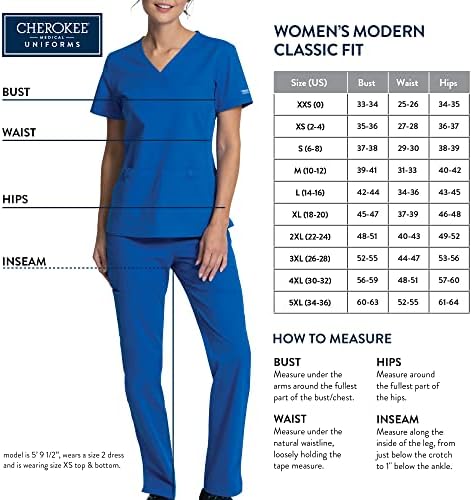 Cherokee Women Scrubs Top Workwear Revolution Snap Front V-Neck WW622 - Image 2