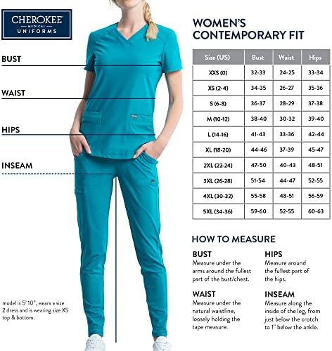 V-Neck Womens Scrubs Top Workwear Originals with Rib-Knit Back Panels WW645 - Image 2