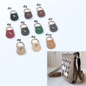 2 Pcs Diy Handmade Bag Straps Pu Leather Bag Buckle Metal Bag Shoulder Bag Accessories For Handbags Lychee Pattern Women's Bag
