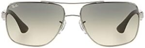 Ray-Ban Men’s RB3483 Metal Square Sunglasses