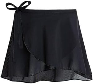 Domusgo Girls Women Ballet Skirts Adjustable Wrap Chiffon Dancewear for Competition Party Celebration Pink Black