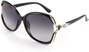 FEISEDY Sunglasses for Women Crystal Polarized Trendy Oversized Sunglasses Street Style B2770