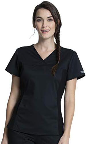 Scrubs for Women Workwear Revolution V-Neck with Knit Sides, Soft Stretch WW2875