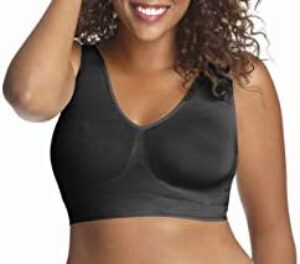 JUST MY SIZE Women’s Pure Comfort Light Support Pullover Wireless T-Shirt Bra with Moisture-Wicking