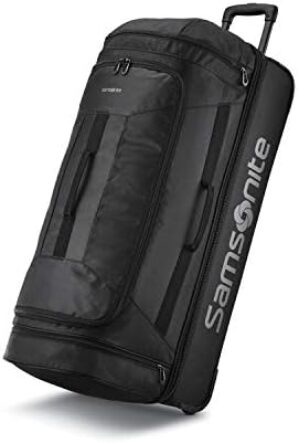 Samsonite Andante 2 Wheeled Rolling Duffel Bag, All Black, 32-Inch