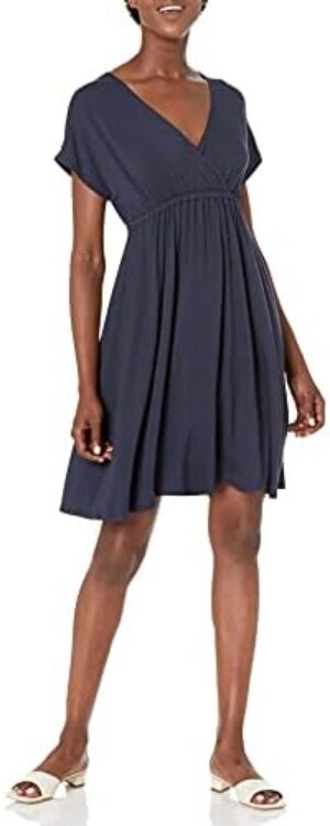 Amazon Essentials Women’s Surplice Dress (Available in Plus Size)