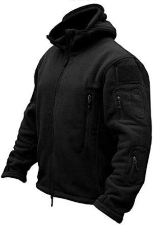 CRYSULLY Men’s Military Tactical Sport Warm Fleece Hooded Outdoor Adventure Jacket Coats