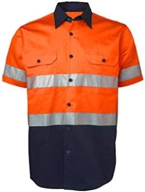 LANTERN FISH High Visibility Shirt for Men Reflective Hi Vis Work Safety Shirt Hi Viz Class 3