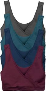 Caramel Cantina 4 Pack Nursing Maternity Women’s Sleep Comfort Bralette Bra
