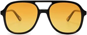 SOJOS Retro Square Polarized Aviator Trendy Sunglasses for Women and Men