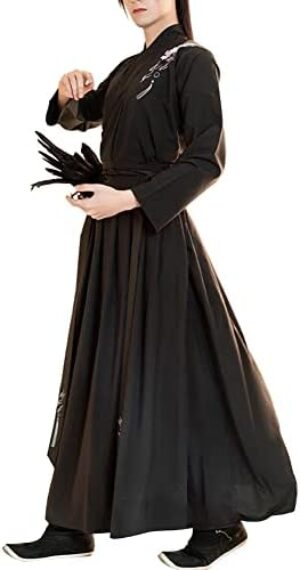 Women’s Kung Fu Jacket Frog Button Mandarin Collar Loose Fit Blouse Chinese Tang Shirt Tai Chi Training Uniform