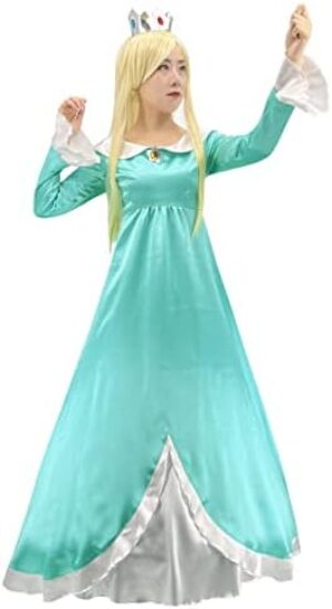 Super Brothers Princess Peach Costume For Women Halloween Cosplay Dress