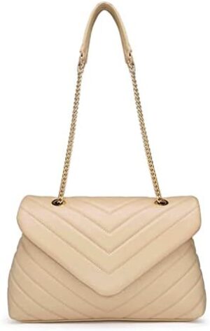 PRETTYGARDEN Women’s Fashion Crossbody Bags Lightweight Adjustable Chain Strap Quilted Designer Handbags Shoulder Bag