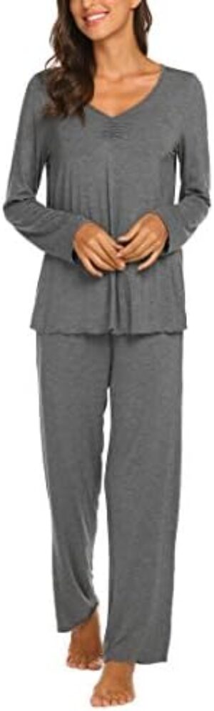 Ekouaer Women’s Fit Long-Sleeve Sleepwear,Soft