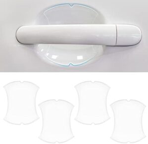 Ouzorp 4 PCS Car Door Handle Cup Scratches Protector Door Handle Side Sticker Transparent Door Handle Paint Scratch Protection Protective Film