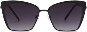 SOJOS Cateye Sunglasses for Women Fashion Mirrored Lens Metal Frame SJ1086