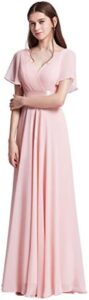 Ever-Pretty Women’s Short Sleeve V-Neck Long Evening Dress 09890
