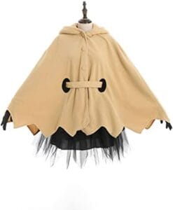 miccostumes Women’s Yellow Ghost Cosplay Cloak with Skirt Belt Gloves