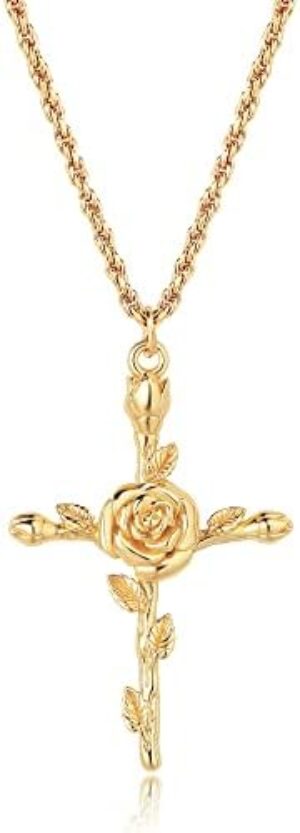 GDCOIN Layered Birth Flower Coin Necklace for Women 18K Gold Plated Double Layered Engraved Custom Floral Pendant Necklaces Dainty Birth Month Flower Disc Coin Necklace Personalized Jewelry Gift for Her