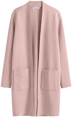 ANRABESS Cardigan Sweater for Women Casual 2023 Fall Winter Fashion Coat Long Sleeve Open Front Knit Coatigan Clothes