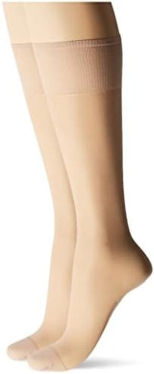 Hanes Women’s Silk Reflections Knee High Reinforced Toe 775-Multiple Packs Available