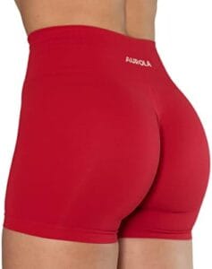 AUROLA Dream Collection Workout Shorts for Women High Waist Seamless Scrunch Athletic Running Gym Yoga Active Shorts Black