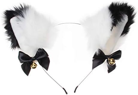 Anime French Maid Apron Lolita Fancy Dress Cosplay Costume Furry Cat Ear Gloves Socks Set(M) - Image 7