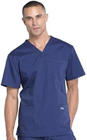 Cherokee Scrubs for Men Workwear Professionals V-Neck Four-Pocket Scrub Top WW695