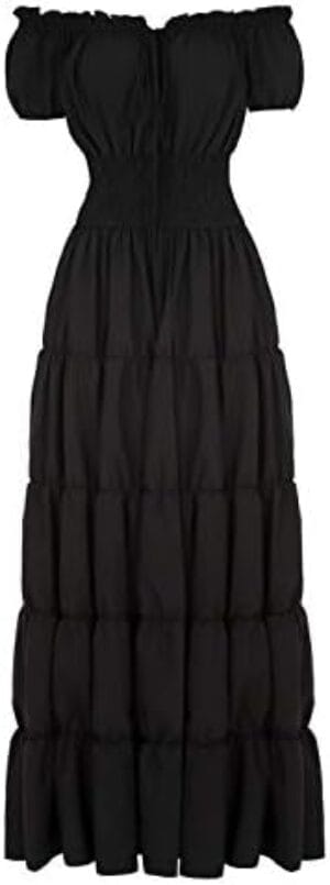 JWSOI Irish Faire Renaissance Dress Pirate Costume Women Medieval Dress Chemise Peasant Dress Boho Dresses