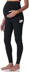 POSHDIVAH Women’s Maternity Workout Leggings Over The Belly Pregnancy Yoga Pants with Pockets Soft Activewear Work Pants