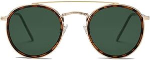 SOJOS Retro Round Polarized Trendy Sunglasses for Women and Men
