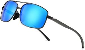 SUNGAIT Ultra Lightweight Rectangular Polarized Sunglasses UV400 Protection