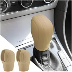 AICEL 2 Pcs Car Gear Shift Knob Cover, Elastic Silicone Car Automatic Shift Protector Cover, Universal Anti-Slip Auto Knob Gear Stick Protector for Men Women, Vehicle Accessories