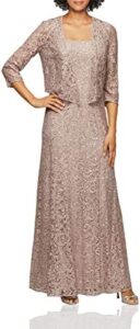 Alex Evenings Women’s Long Lace Jacket Dress