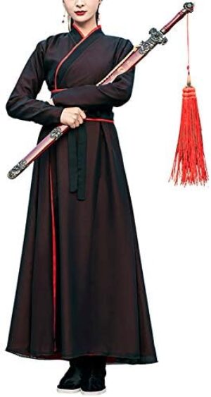 Deluxe Women’s Chinese Traditional Princess Hanfu Dress Ombre Pleated Stage Performance Wear