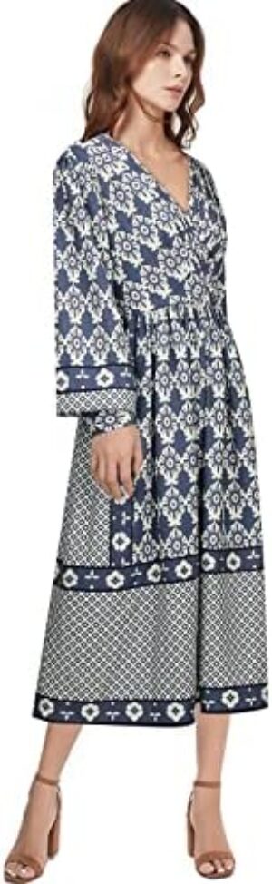 Tappkice Womens Camila Dunne Floral Printed Dress Daisy Jones Band Cosplay Costume Halloween Role Play Outfit