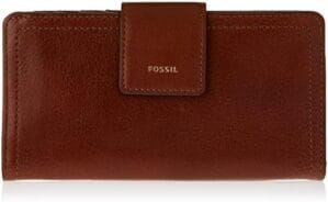 Fossil Women’s Logan Leather Wallet RFID Blocking Tab Clutch
