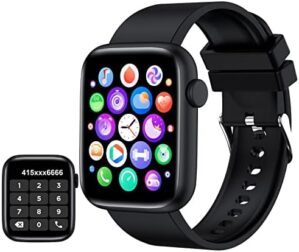 Smart Watch, 1.9″ Full Touch Screen Smart Watch for Android & iOS Phones with Heart Rate & Blood Oxygen Monitor, 123 Sport Modes,Voice Assistant, Fitness Smart Watch for Women Men