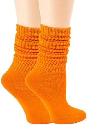 PICCOLO HOSIERY Lightweight Soft Cotton Slouch Scrunch Socks Size 9-11 – Fits Teen, Girl, Womens Shoe Size 6-9, 2 Pack