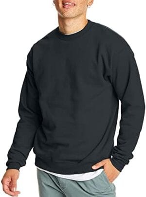 Hanes Men’s EcoSmart Fleece Sweatshirt, Cotton-Blend Pullover, Crewneck Sweatshirt for Men (1 or 2 pack)
