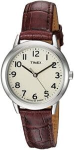 Timex Women’s Easy Reader Leather Strap 30mm Watch
