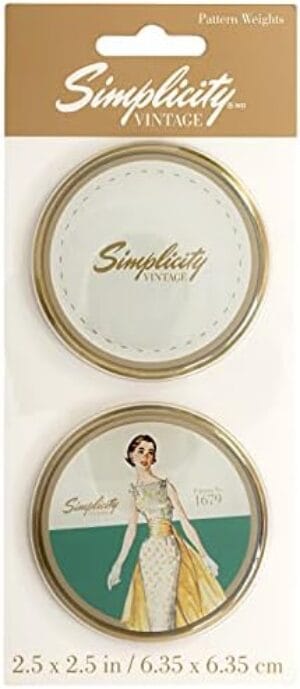 Simplicity Vintage 5075023010 Retro Fashion Sewing Pattern Weights 2.5″ Diameter and 3.12 oz. Multicolor 2pcs