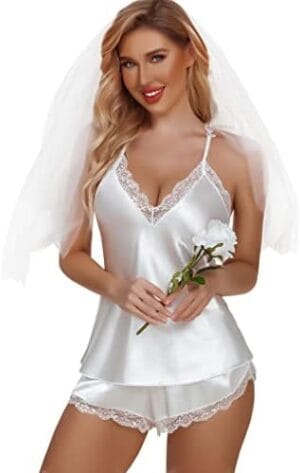 Avidlove Satin Pajamas Set Sleepwear Womens Sexy Lingerie Cami Shorts Set Nightwear S-XXL