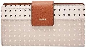 Fossil Women’s Logan Leather RFID-Blocking Tab Clutch Wallet for Women