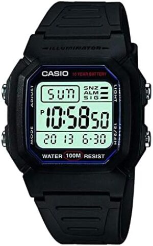 Casio Men’s W800H-1AV Classic Sport Watch with Black Band