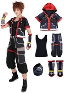 miccostumes Men’s Hearts Cosplay Costume Halloween Outfit Jacket Pants Belt