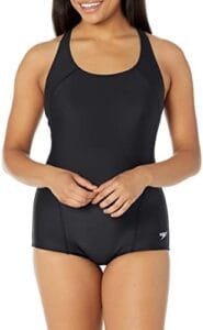 Speedo Women’s Swimsuit One Piece PowerFlex Princess Seam Ultraback Conservative Cut