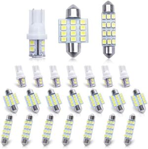 YOGEIER Car Led Bulb, Led Combination Set of 24 Sets, Used for Car Interior/Indoor Map Dome/ Trunk / License Lights, Etc. (White)