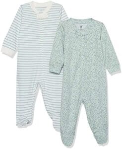 Amazon Aware Unisex Babies’ Organic Cotton Footed Sleep and Play, Pack of 2