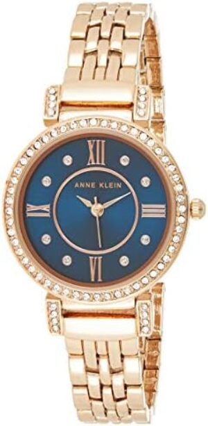 Anne Klein Women’s Premium Crystal Accented Bracelet Watch, AK/2928